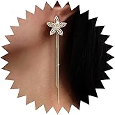 Iaceble Boho Crystal Starfish Drop Earrings Long Chain Tassel Earrings Gold Cz Starfish Earrings Rhinestone Starfish Stud Earrings Sleek Chain Dangle Earrings Jewelry for Women