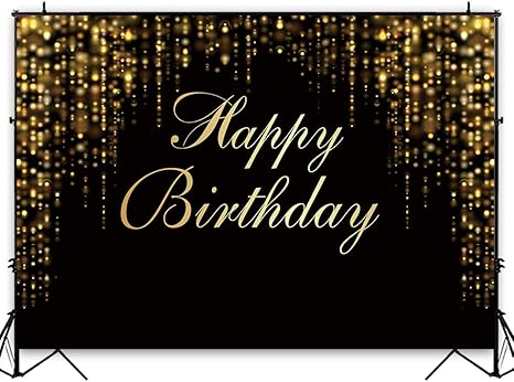 Amazon Com Funnytree 7x5ft Happy Birthday Party Backdrop Black