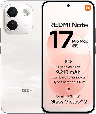 REDMI Note 17 Pro Max 5G, Smartphone 8+512GB, Cloud Blush, Batteria 9210mAh