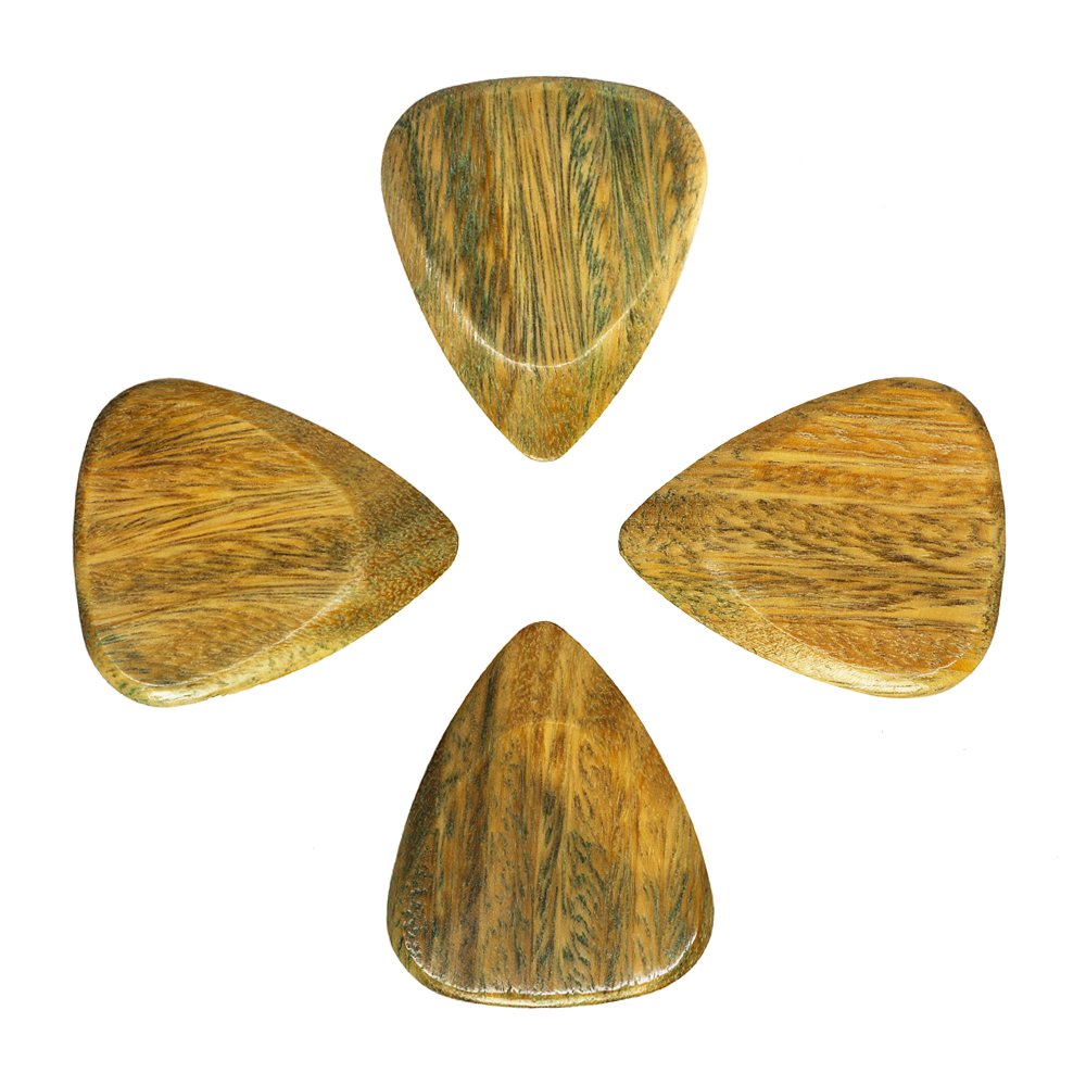 Timber Tones Fat TIMTF-LIV-4 Lignum Vitae Guitar Pick, Set of 4 Pieces
