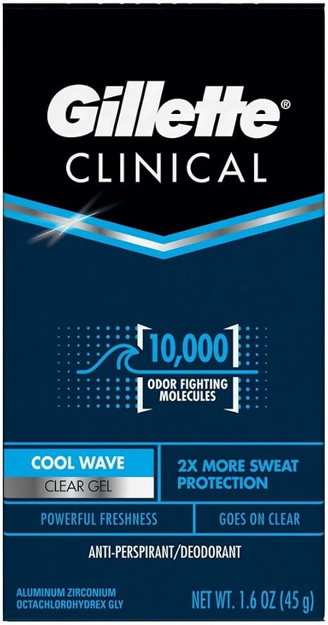 Gillette clinical endurance antiperspirant/Deo clear Gel Cool Wave (047400650633)