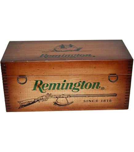 Amazon.com: REMINGTON WOODEN 250 SHELL AMMO BOX : Home & Kitchen