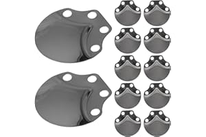 Yardenfun 100Pcs Black Mirror Finish Armor Scales for Medieval Armor Making, Stainless Steel Fish Scale