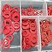 Boeray M2 M3 M4 M5 M6 M8 330pcs Steel Pad Insulation Washers Fiber washers Red Steel Paper Meson Gasket Spacer Insulating Spacers Assortment Kits
