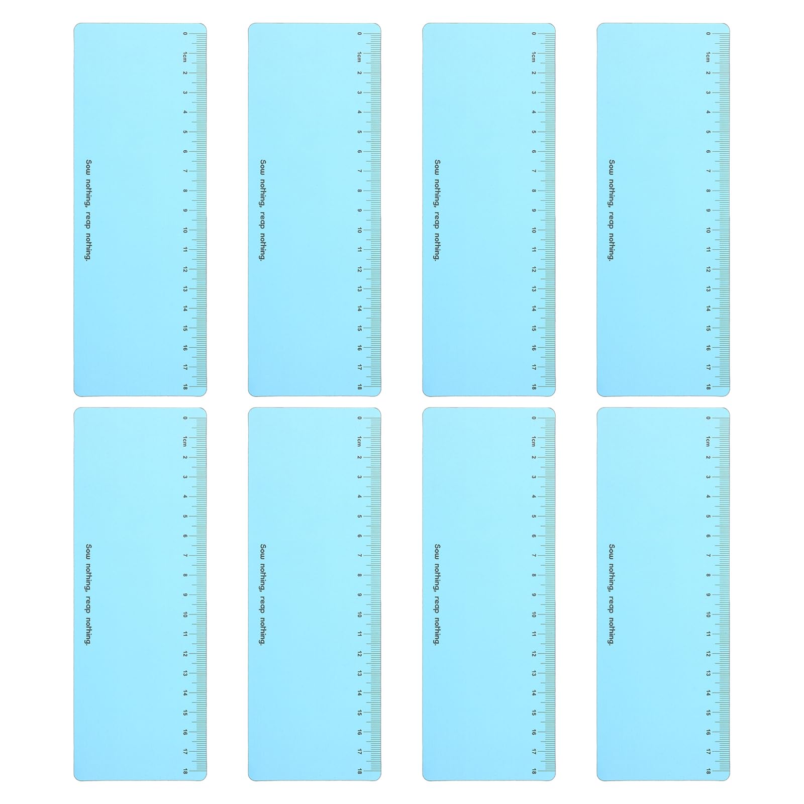 PATIKIL Guided Reading Strips, 8pcs Highlight Colored Overlay Bookmark Reading Tracking Ruler Teacher Teaching Supplies for Classroom, Sky Blue