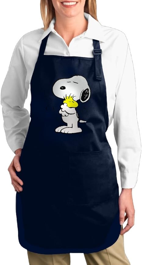 Amazon スヌーピーとウッドストックのキッチンエプロンレディースメンズ料理 エプロンよだれかけエプロンポケット付き One Size ブラック Jfeihg エプロン オンライン通販