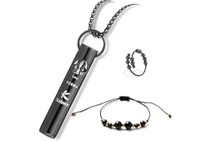 Ksbwr 528Hz Meditation Breathing Necklace - Love Frequency, Twelve Constellation Designs, Anxiety Relief, Mindful Meditation, Breathwork, Relaxing, Calm and Stress Reduction