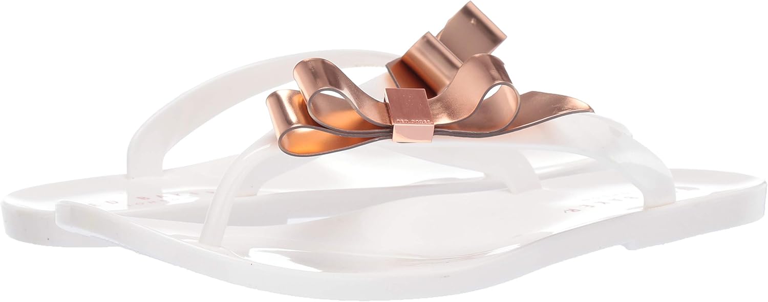 white jelly flip flops