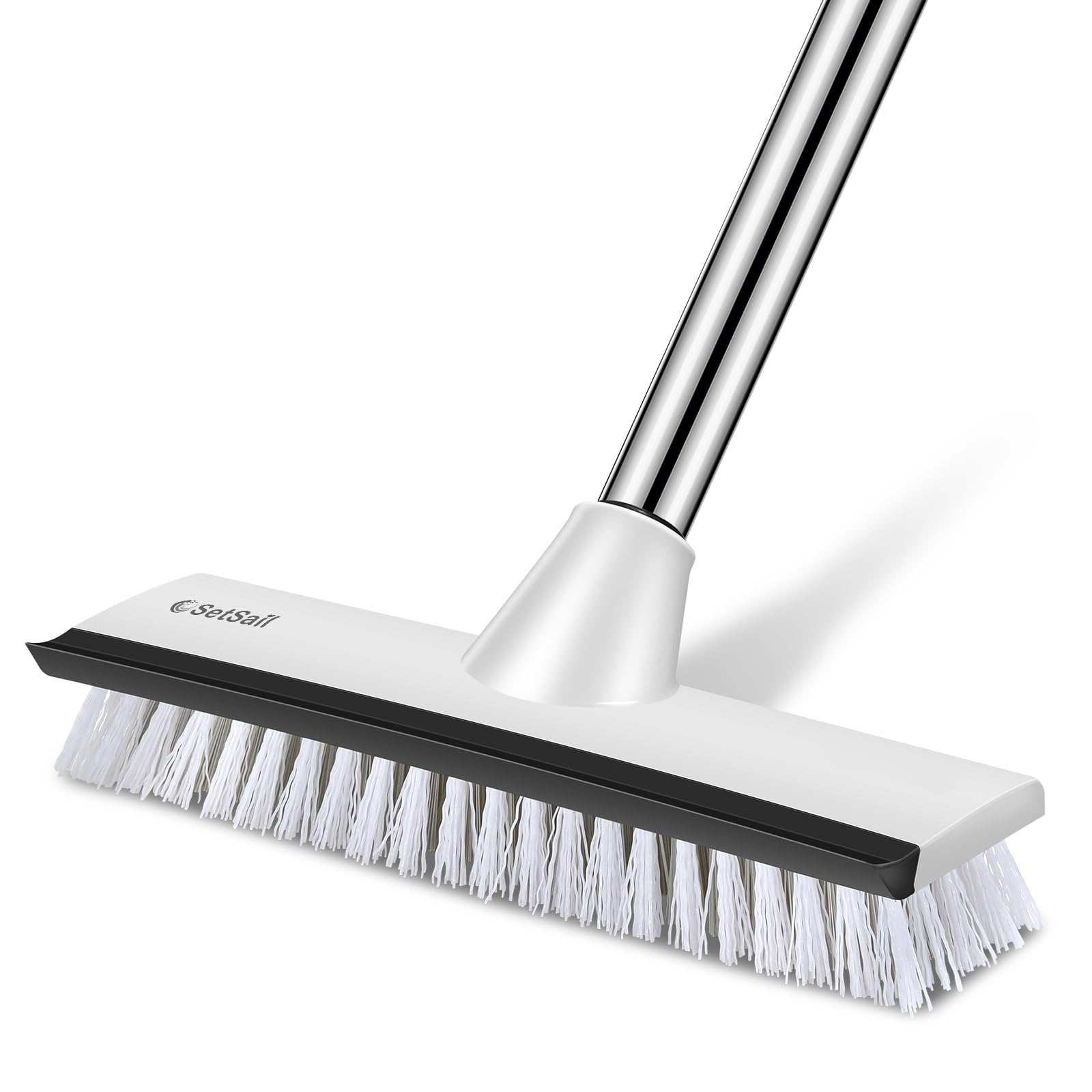 Photo 1 of SetSail Floor Scrub Brush with 51-Inch Long Adjustable Handle 2 in 1 Scrape Brush Stiff Bristle Floor Scrubber for Cleaning Shower Bathroom Garage Kitchen Wall Deck Tub Tile