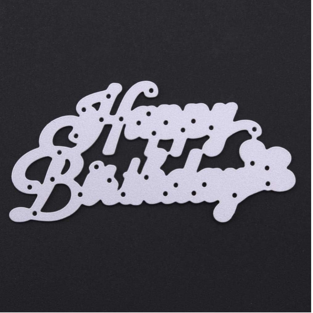 Oulensy Joyeux Anniversaire Bricolage Dies Metal Cutting Bricolage Scrapbooking Pochoir Photo Album Decoratif Gauffrage Dies Modele De Carte Scrapbooking Cuisine Maison Zwembaddebeemd Nl