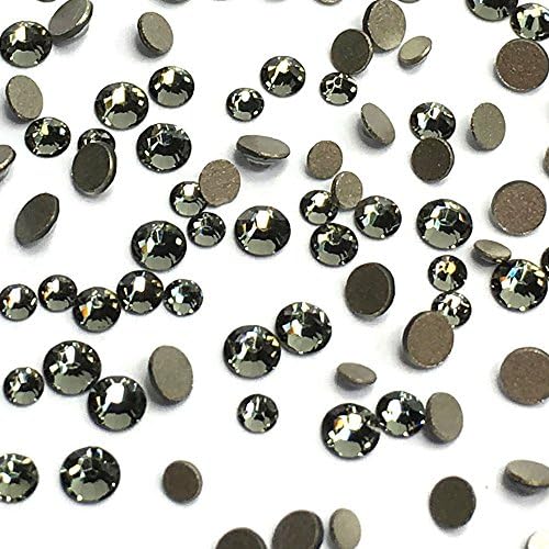 Black Diamond (215) 2088 Xirius Swarovski Crystal Mixed sizes ss12 ss16 ss20 Flatbacks No Hotfix round Rhinestones