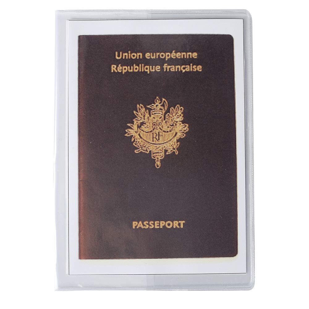 Exacompta - Ref. 5399UE - Protective case for passport 2 smooth PVC flaps 20/100th - Crystal