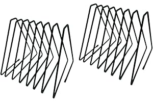 JIARI 2 Pack Book Organizer Magazine Holder, Desktop File Sorter Organizer Bookshelf Bookends Book End, Telescopic Bookend 7 Section (2 Pack Black)