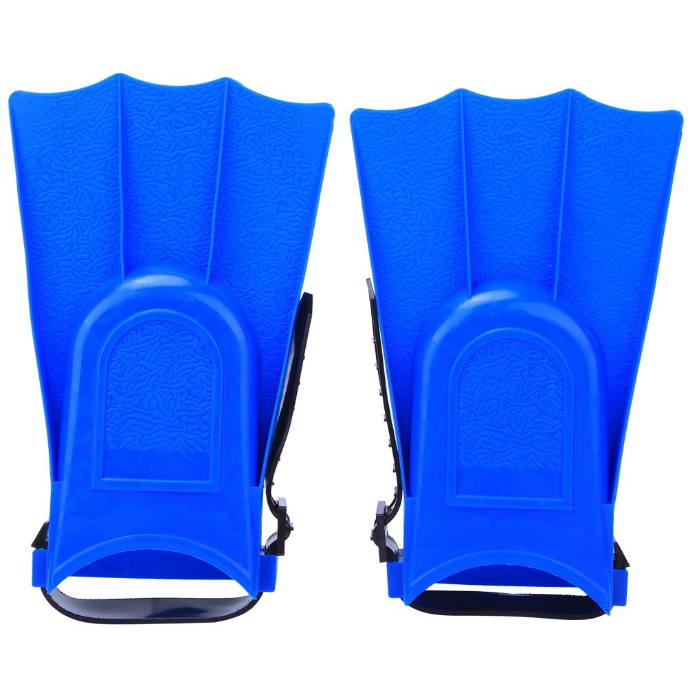 SPYMINNPOO Diving Flippers, A Pair PVC Children Lightweight Diving Swimming Training Fins Snorkeling Short Flippers(25 yards -30 yards-Blue) Swimfin Diving Kids Size 13 Flippers Children Flippers
