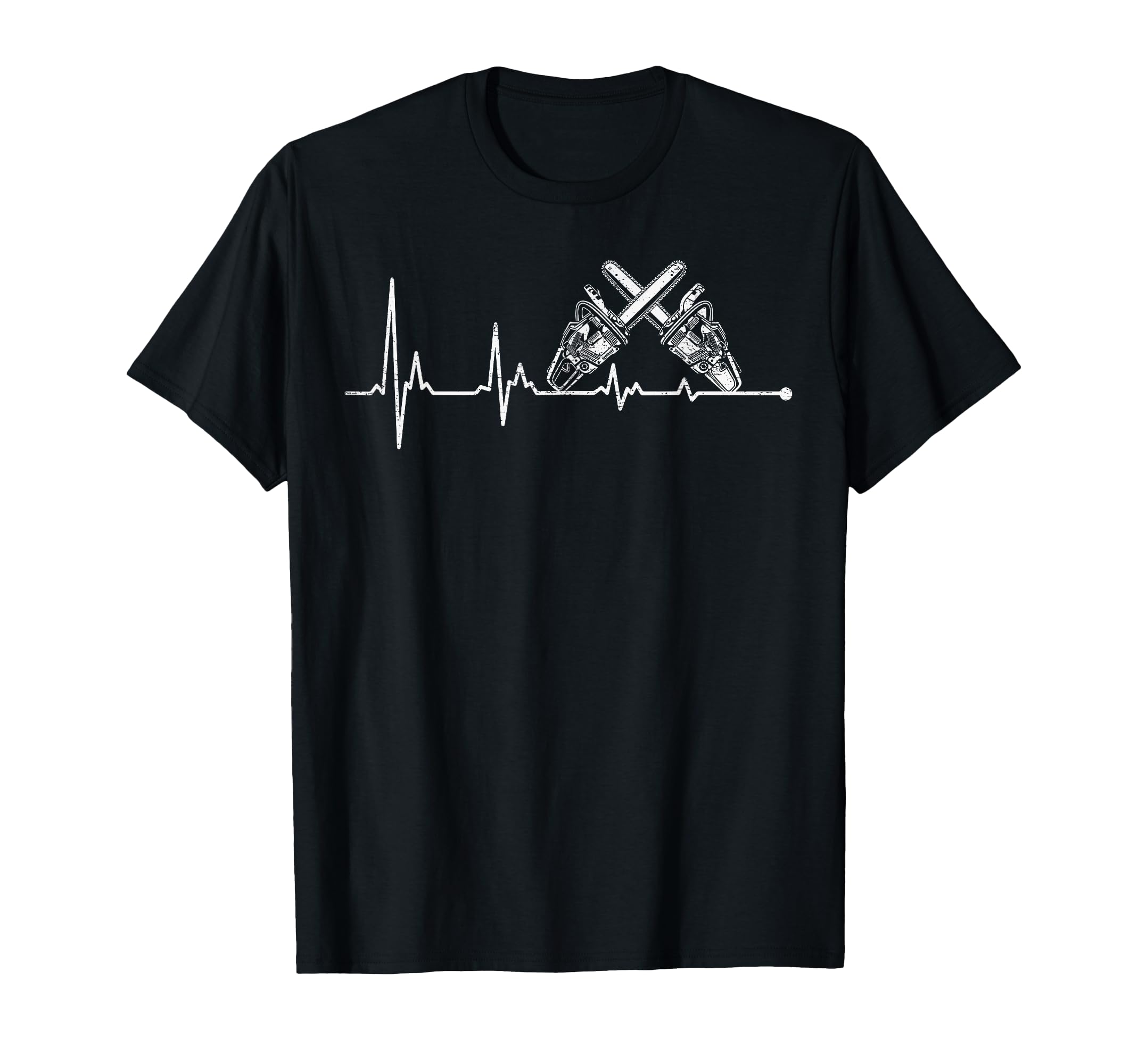 Chainsaw Heartbeat Arborist Lumberjack T-Shirt