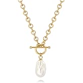 CANEVINKA Dainty Cross Medallion/Heart Pendant Chain Necklace 18K Gold Plated Oval Choker Fashion OT Toggle Jewelry Handmade for Women Simple Gold Charm Necklace