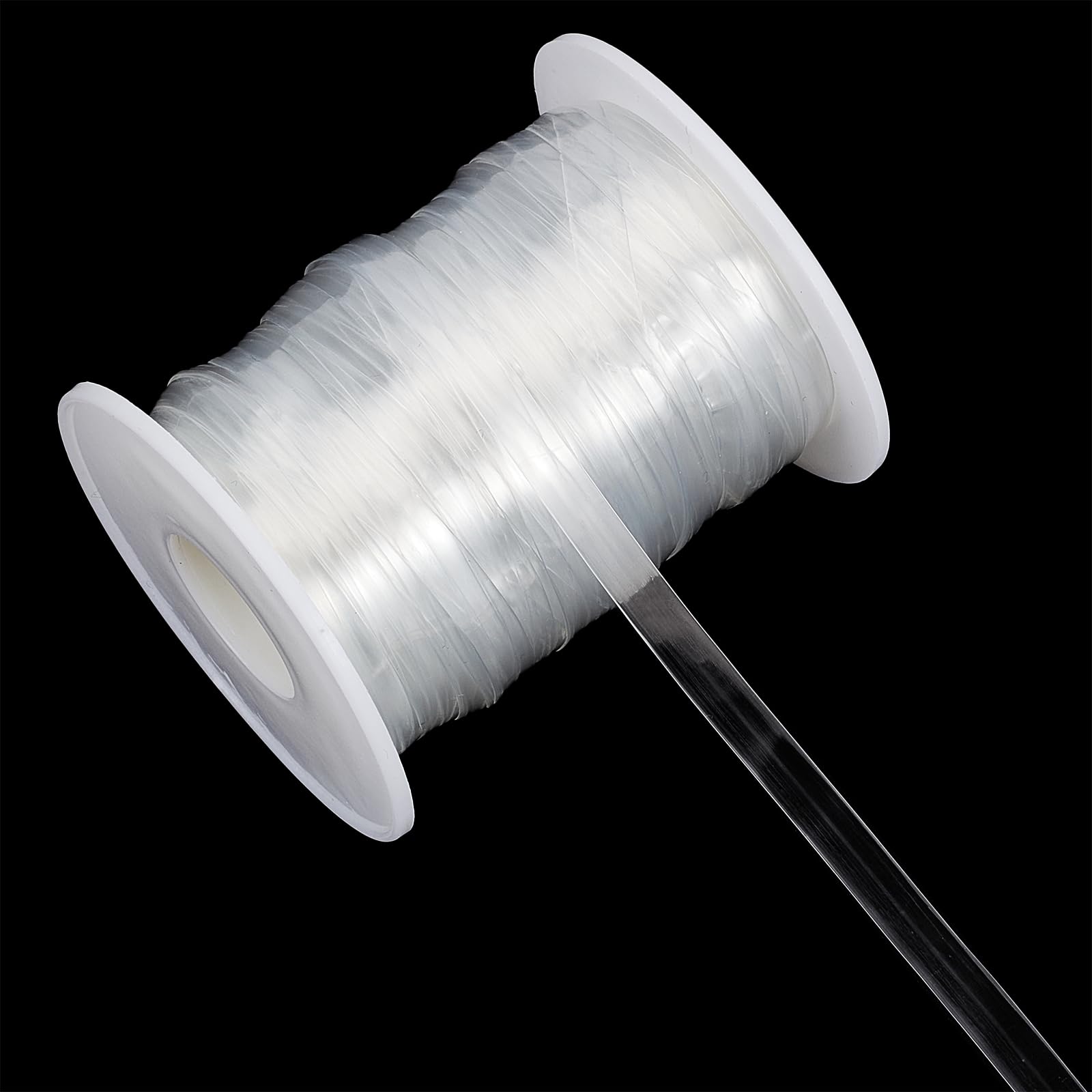 NICENEEDED 40 Yards Clear Elastic Strap, Stretchy Bikini Bra Transparent Strap, 6mm Width Invisible Bra Shoulder Strap for Lingerie Dance Bra Swimwear Cloth Sewing Project