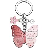 Davrock Farewell Gifts for Coworkers Keychain Retirement Gift for Woman Gag Gifts Going Away Gift for Coworkers Women New Job Goodbye Appreciation Butterfly Keychain Retirement Decorations