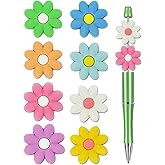 8Pcs Silicone Focal Beads for Pens – Premium Soft, Durable Beads for Custom Pen Making, DIY Craft Projects, and Personalization – Assorted Colors and Designs (Flower)