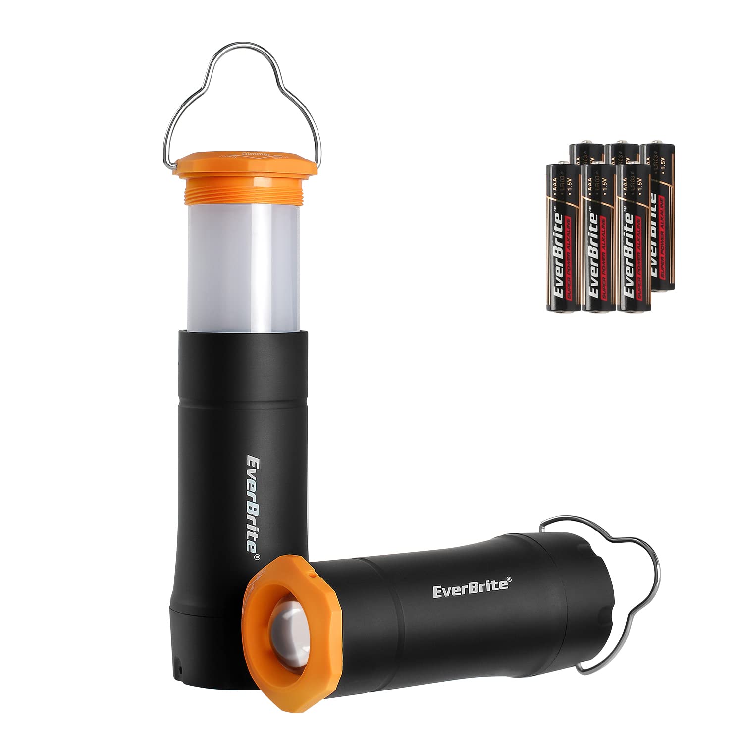 Photo 1 of ***MISSING PIECES*** EverBrite 2-in-1 Mini Lanterns and Flashlights with 3 Modes, 2 Pack Portable Outdoor LED Zoomable Torches, Camping Essentials for Hurricane, Hiking, Night Walking, Emergency