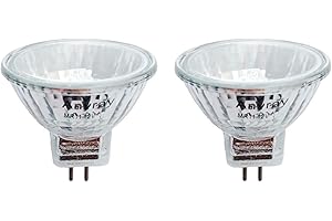 Anyray A2003Y (2-bulbs) Clear MR11 6-Volt 5-Watt Fiber Optic Christmas Trees Light Bulb 5W 6V