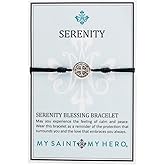 My Saint My Hero "Serenity Blessing Bracelet – Handwoven Prayer Bracelet for Peace, Protection & Divine Comfort – Features Hand-Cast Medal from Italy - For Men & Women