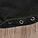 Infant Baby Girls Long Sleeve Bodysuit Romper Ruffle Fly Sleeve Triangle Cotton Jumpsuit (70(3-6M), Solid black)