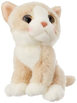 E-Chariot Soft Toys Wild Watchers Cat Beige Plush Stuffed Animal Cuddlekins by Wild Republic (88807) 7 Inches