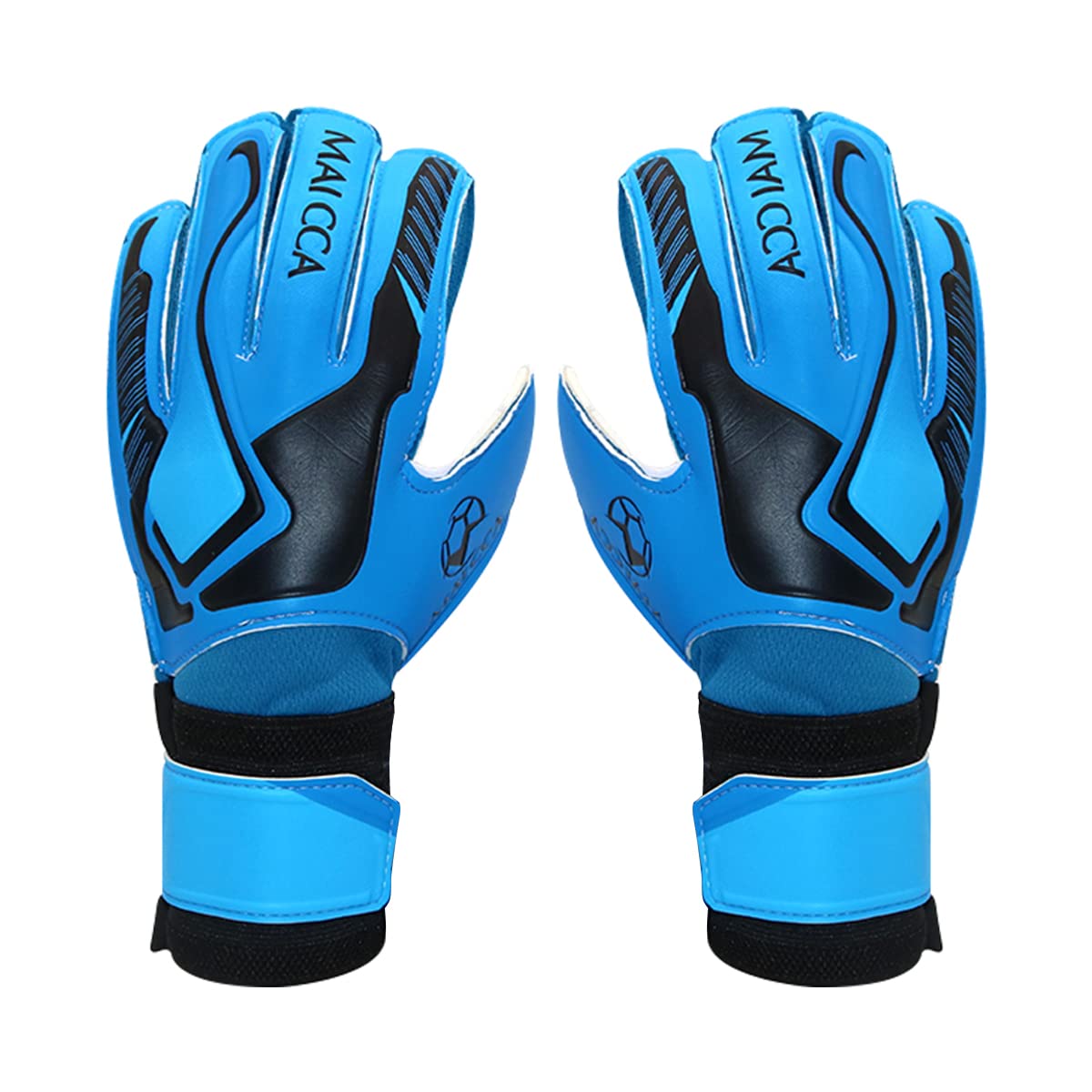 PolyMath Football Goalkeeper Gloves, Youth Adult Goalie Gloves with Finger Spines to Give Protection to Prevent Injuries, Size 5/6/7/8/9/10