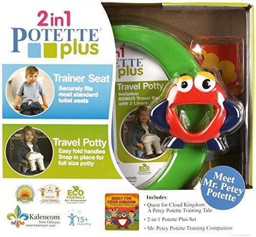 Potette Plus Potty Training Seat Toddler Travel Toilet Chair Liners Books Bags With Toy