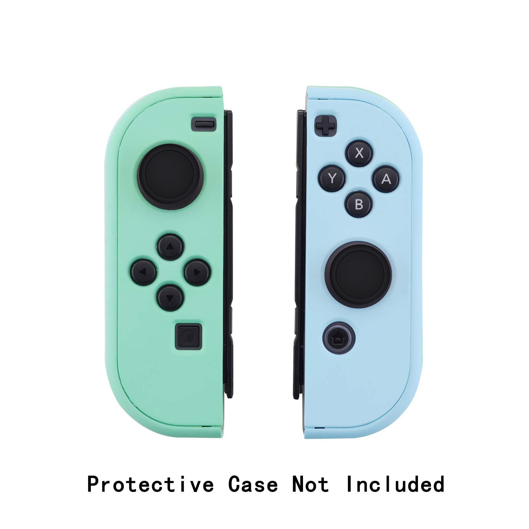 eXtremeRate PlayVital Switch Thumb Grip Caps, Joystick Caps for Nintendo Switch Lite, Silicone Analog Cover Thumbstick Grips for Switch OLED Joycon - Black