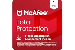McAfee Total Protection 2026 Ready | 1 Device | Cybersecurity Software Includes Antivirus, Secure VPN, Password Manager, Dark