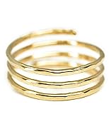 14k gold filled Adjustable wire wrap ring, thumb