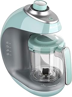 Babynahrungszubereiter 5 in 1 Babynahrung Dampfgarer und Mixer mit Dämpfen, Mixen, Auftauen und Heizung Multifunktionen Küchenmaschine,Tritan-Rührbecher, eingebauter Timer, Modeknopf,BPA free