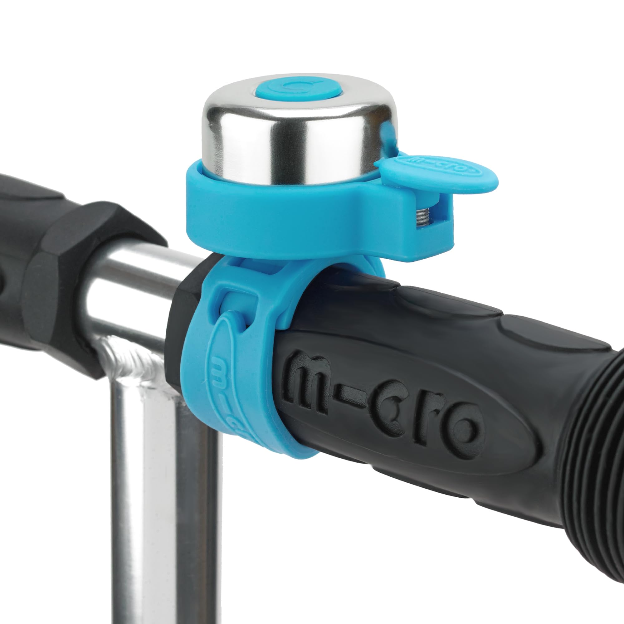 Micro Scooter | Plain Handlebar Bell | Suitable for All Bikes & Scooters | Kids Bike Accessories | Flexible Silicone Strap | Easy To Attach | Loud | Waterproof | Aqua