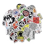 Laptop Stickers [100 pcs], Bezgar Car Motorcycle Bicycle Luggage Decal Graffiti Skateboard Stickers for Laptop Bumper, Rock and Roll Music Stickers- Random Sticker Pack