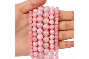 10mm Natural Rose Quartz Beads Round Gemstone Loose Beads for Jewelry Making (38-40pcs/strand)