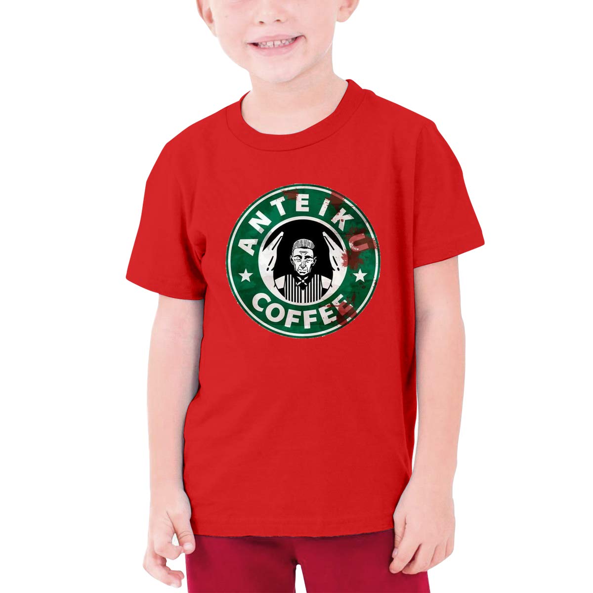 Censu Customized Funny Tokyo Ghoul Antique Coffee Logo Crew Neck T Shirt For Child 100 Bla
