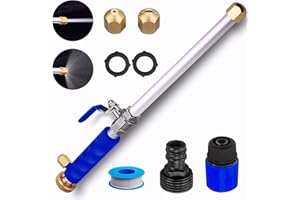 CONGDAREN Jet Nozzle Power Washer for Garden Hose Hydro Jet Nozzle 2-in-1 High Pressure Washer Tools with 2 Different Nozzles and Hose Quick Connectors(Blue)