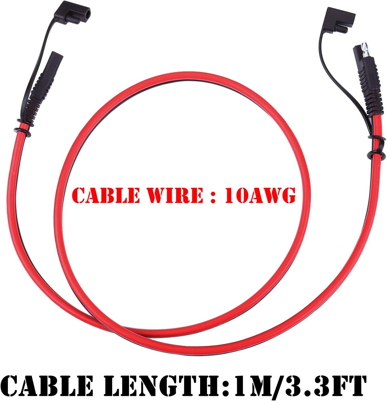 iGreely 10 Gauge SAE Power Automotive Extension Cable SAE to SAE Quick Disconnect Wire Harness SAE Connector for Battery Tender Motorcycle Cars Tractor 10AWG 1M/3FT: Automotive
