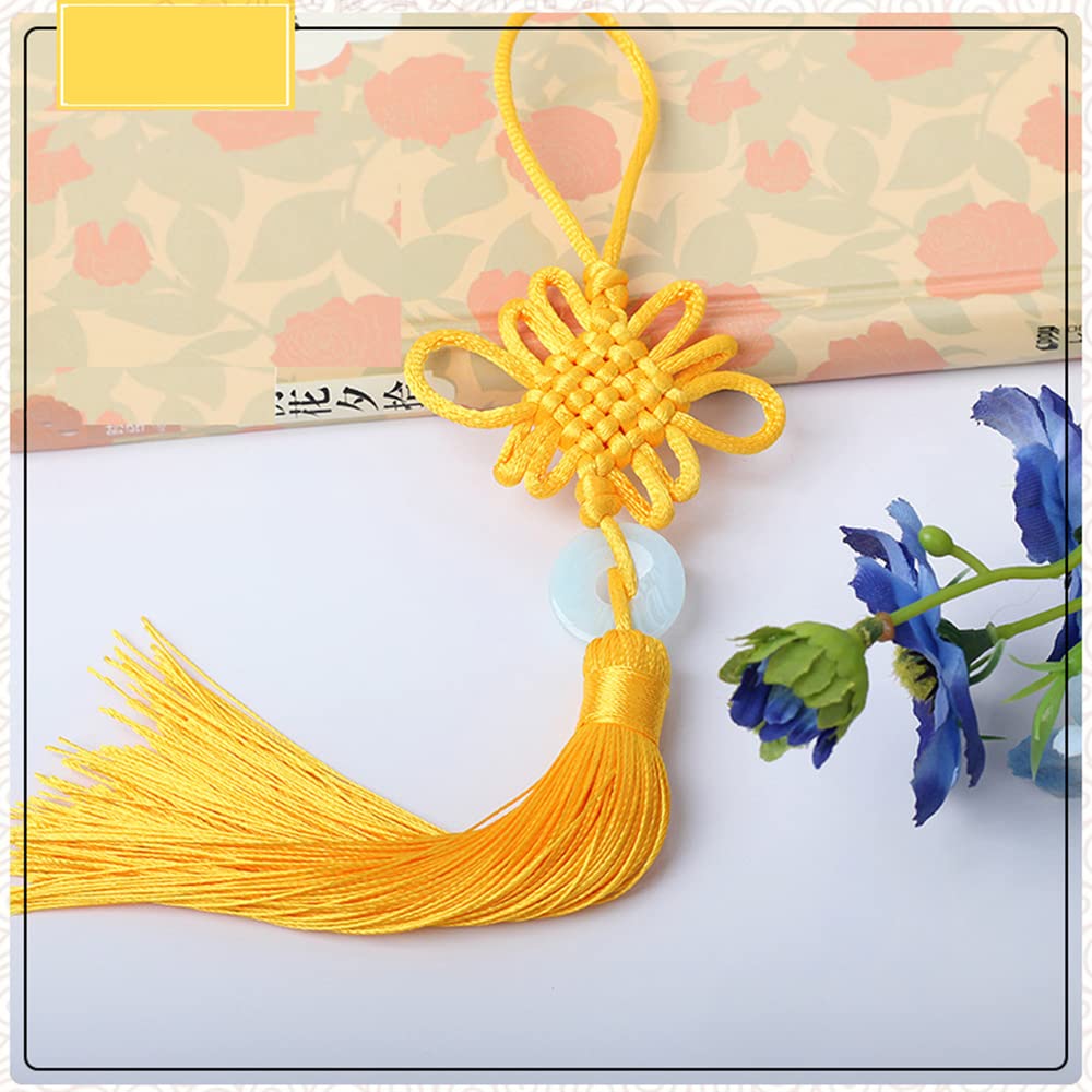 Photo 1 of 10PCS 9Inch Chinese Knot Jade Tassel Chinese New Year Decorations for Party Wedding Supplies Spring Festival Decorations Lantern Festival Moon Festival Wedding Party Ornaments