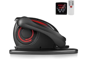 ANCHEER Under Desk Elliptical, Electric Ellipse Leg Exerciser While Sitting for Seniors Adults, Quiet Portable Motorized Seated Foot Pedal Exerciser with Remote Control for Home Office Use