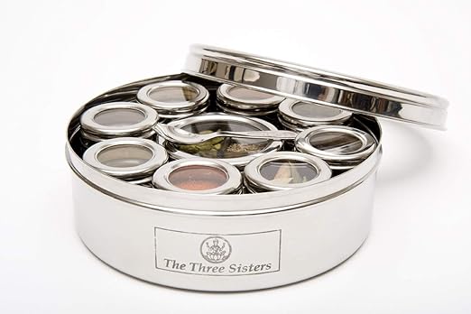 Amazon Com The Three Sisters Stainless Steel Masala Dabba Spice