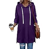 KISSMODA Women Hoodies Dress Long Sweatshirts Dress Raglan Sleeves Oversized Sweatshirts with Pocket 2025 Fall Winter Trendy