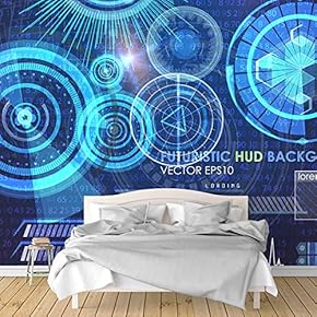Wall Murals for Bedroom Secitific Mechanical Feeling Pictures Removable Wallpaper Peel and Stick Wall Stickers - 66x96 inches