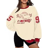 Women's Car Graphic Sweatshirt Cars Land Pullover Vacation Trip Crewneck Long Sleeve Shirt Car Racer Lover Clothes