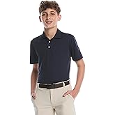 PGA Tour Boys Airflux Solid Short Sleeve Golf Polo Shirt
