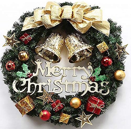 guoxia74534 Christmas Ornaments Wreath Garland, Door Decoration With Light, Thanksgiving/Halloween/Christmas/Festival Decorative Wreath, for Hotel/Mall/Bar