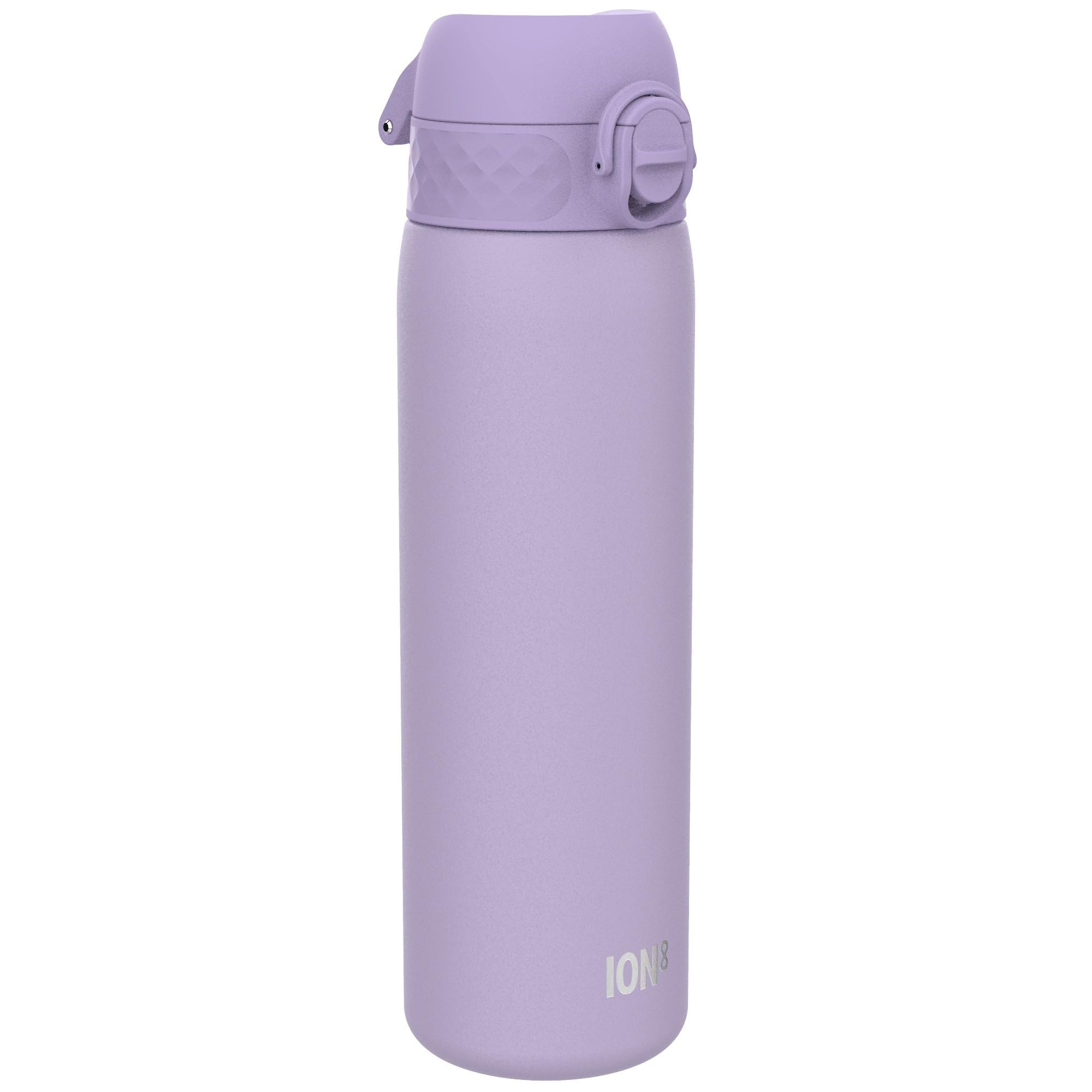 Ion8 Lightweight Steel Water Bottle, 600 ml/20 oz, Non-Insulated, Leak Proof, Easy to Open, Secure Lock, Dishwasher Safe, Flip Cover, Fits Cup Holders, Carry Handle, Metal Water Bottle, Light Purple — image 1