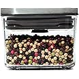 OXO Steel POP Small Square Container - 0.4 Qt for Dried Herbs and More,Grey